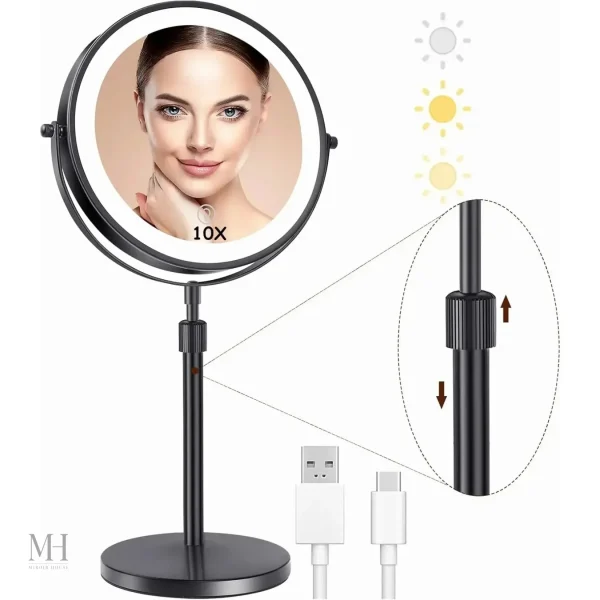 miroir-grossissant-sur-pied-1 Miroir Grossissant LED sur Pied x10