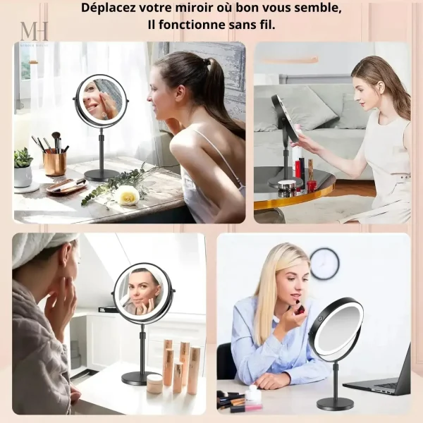 Miroir LED, accessoire essentiel pour le maquillage