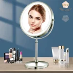 Miroir grossissant sur pied double face LED rechargeable 20 cm