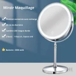 Miroir maquillage LED x10 pour un make-up impeccable