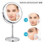 Miroir maquillage avec éclairage LED intégré
