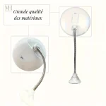 Miroir de maquillage avec rotation 360° et éclairage LED