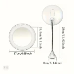 Accessoire beauté : miroir avec ventouse et grossissement 10X