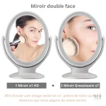 Miroir lumineux pour une application de maquillage facilitée