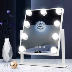 Miroir Hollywood avec éclairage LED élégant pour le maquillage