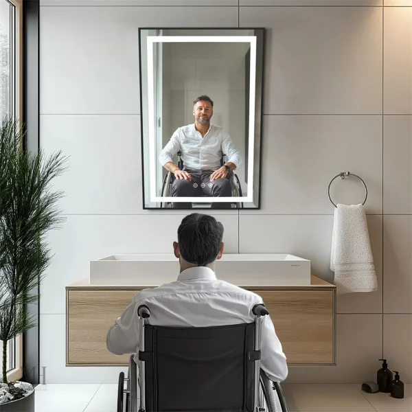 Miroir inclinable adapté aux PMR et seniors