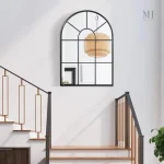 Miroir Pratique en Métal Noir