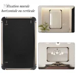 Miroir vintage noir avec cadre en métal de 90x60 cm