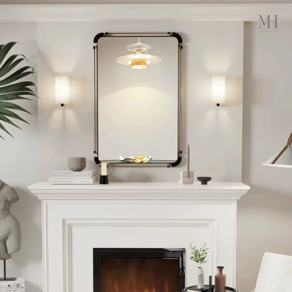 Miroir noir 90x60 cm, design vintage et intemporel