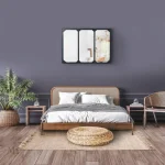 Miroir Métal 80x60 cm Style Verrière à 3 Bandes