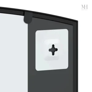 Miroir industriel noir 100x50 cm style verrière