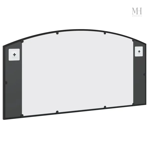 Miroir mural grand format en arche style atelier noir