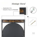 Miroir en métal et bois, ambiance vintage industrielle