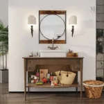 Miroir vintage rectangulaire, décor intérieur moderne