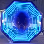 Miroir Infini LED hexagonal 90×90 cm avec effet 3D