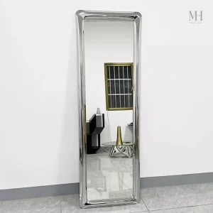 Miroir DORIAN en inox poli pour un intérieur raffiné