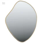 Miroir moderne avec finition dorée éclatante