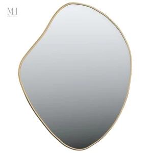 Miroir moderne avec finition dorée éclatante