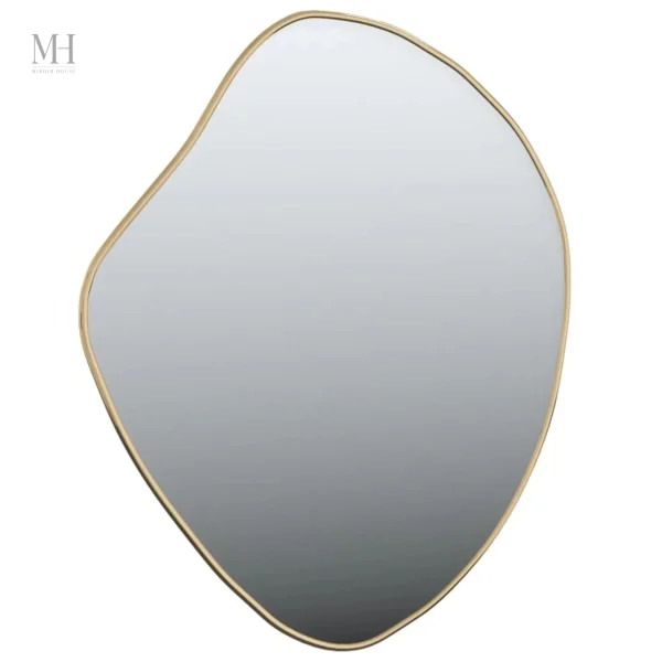 Miroir moderne avec finition dorée éclatante