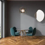 Miroir design doré pour une touche d'élégance