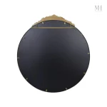 Miroir Décoratif Laiton avec Motifs Floraux