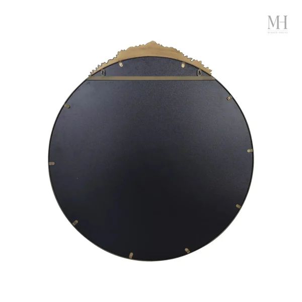 Miroir Décoratif Laiton avec Motifs Floraux