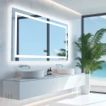 Miroir salle de bain anti-buée et connecté