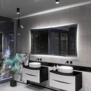 Miroir antibuée LED pour salle de bain moderne