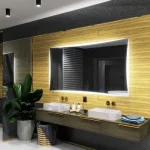 Miroir avec éclairage LED et station WiFi intégrée