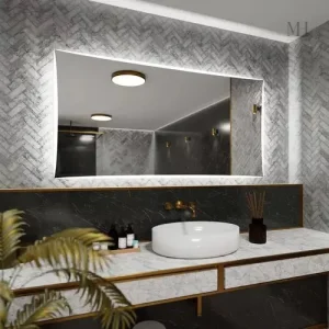 Miroir de salle de bain 140x60 cm avec technologie antibuée