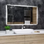 Miroir LED lumineux avec fonctionnalité WiFi pour salle de bain