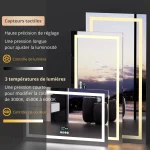 Miroir anti-buée pour confort en salle de bain