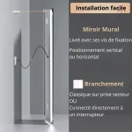 Miroir salle de bain à éclairage personnalisable