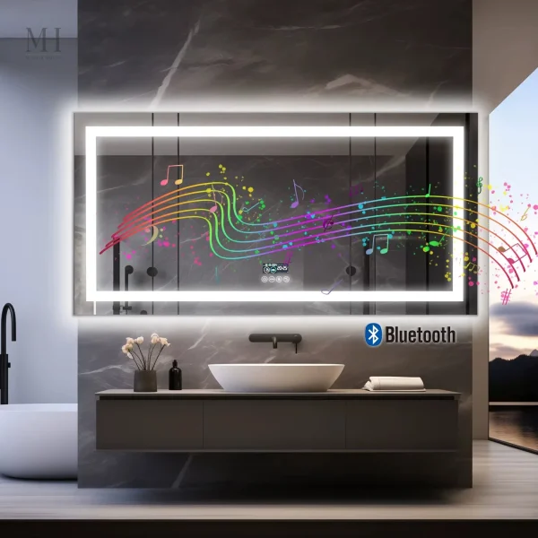 Miroir LED avec fonctionnalités avancées