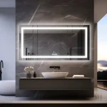 Miroir de salle de bain Bluetooth lumineux