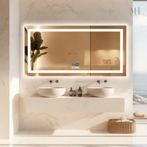 Miroir LED avec fonction anti-buée pratique