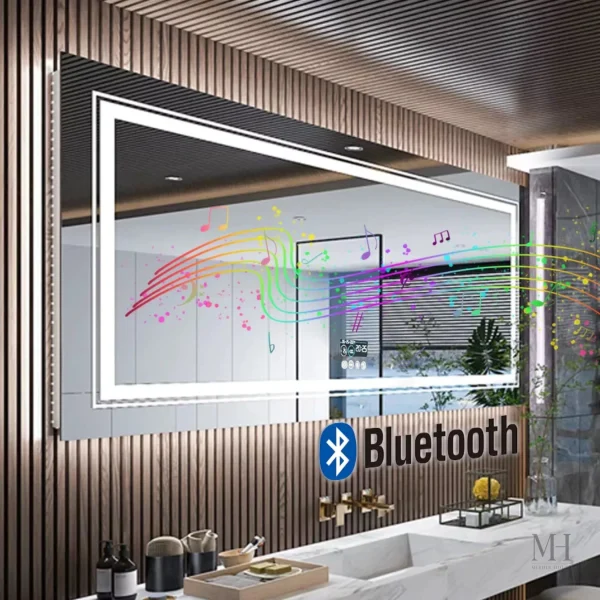 Miroir Bluetooth avec éclairage intégré