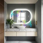 Miroir Salle de Bain avec Anti-Buée et Design Ovale