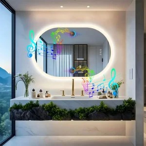 Miroir Anti-Buée avec Lumière LED pour Salle de Bain
