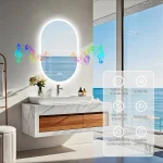Miroir LED Oval avec Fonction Bluetooth Intégrée