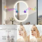 Miroir de Salle de Bain avec Éclairage LED et Bluetooth