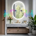 Miroir Oval LED avec Anti-Buée pour Confort Optimal