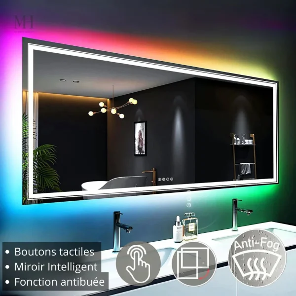 Miroir antibuée LED pour un confort optimal en salle de bain