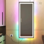 Miroir salle de bain LED avec éclairage coloré et antibuée