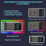 Design moderne de miroir LED pour une ambiance élégante