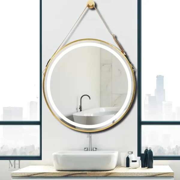 Miroir LED rond, design moderne et pratique