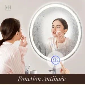 Miroir antibuée LED 70 cm pour salle de bain moderne