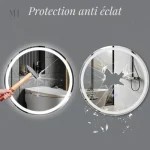 Miroir LED rond 70 cm, une touche d'élégance dans la salle de bain