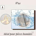 Miroir salle de bain 70 cm, éclairage efficace et moderne