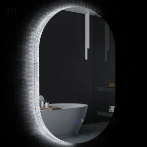 Miroir LED tactile 81x51 cm, éclairage intégré